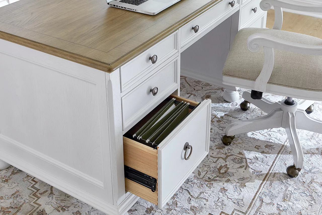 Detail of Nantucket executive desk